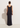 Satin maxi skirt in dark blue