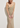 Ruffled silk dress in grey