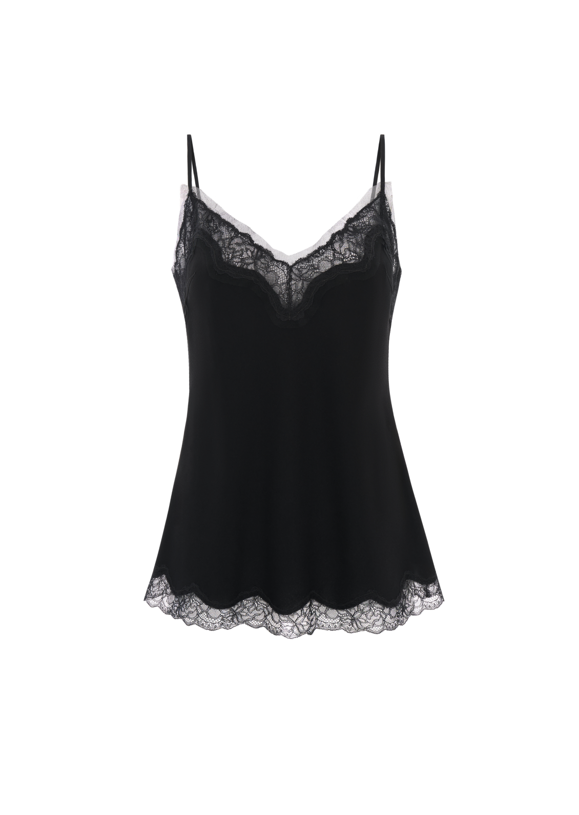 Lace top in black