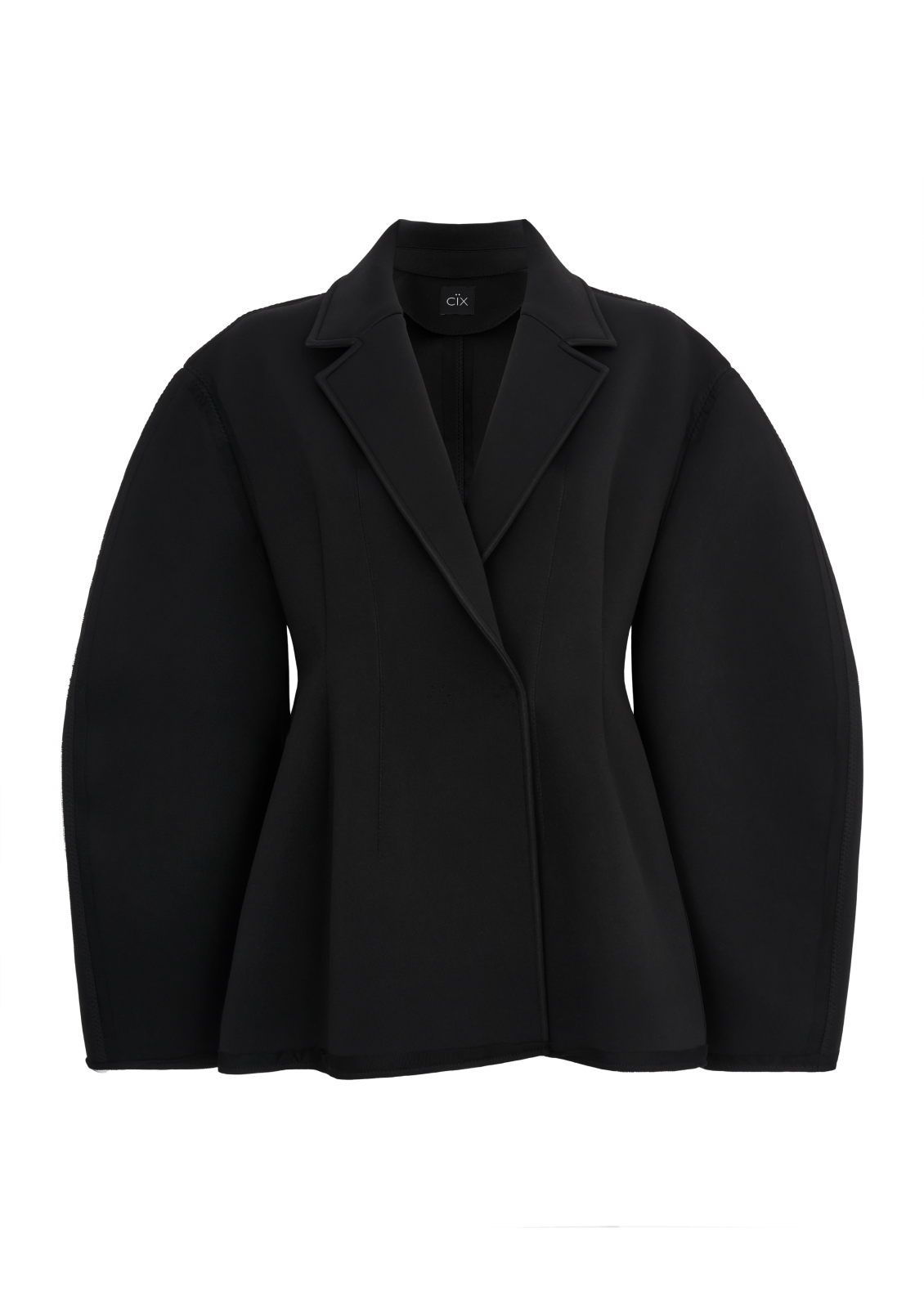 Neoprene blazer in black