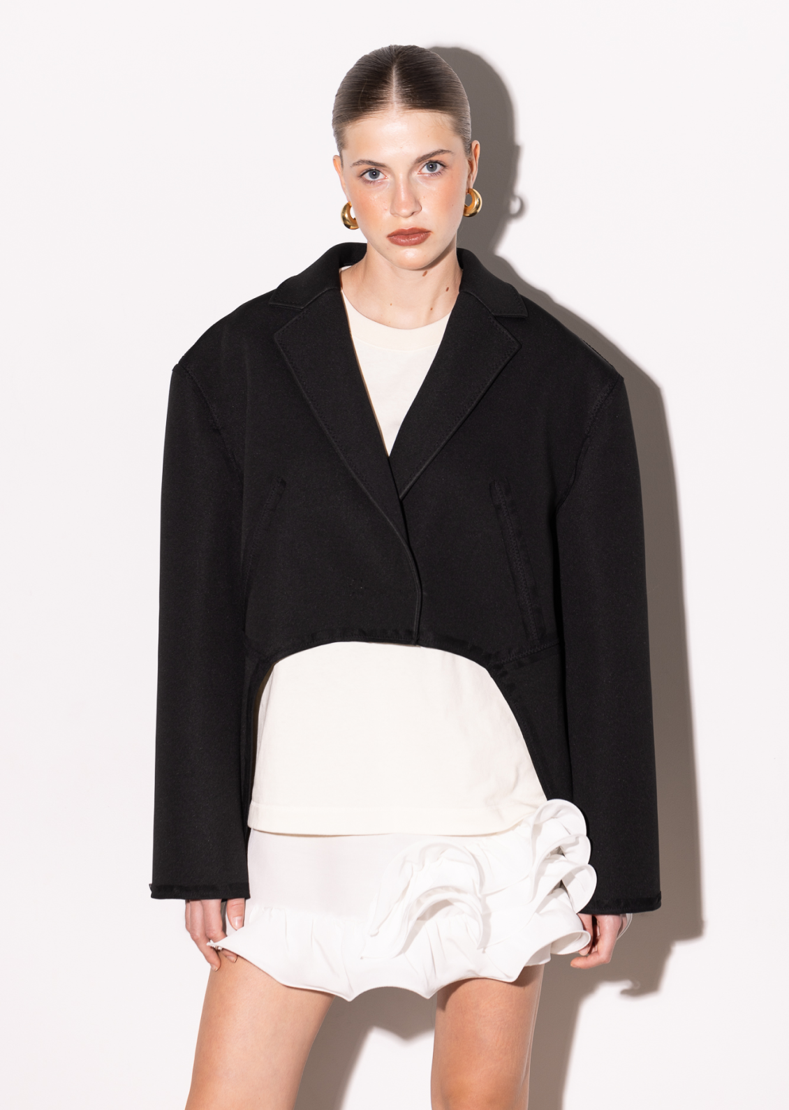 Tailcoat jacket in black