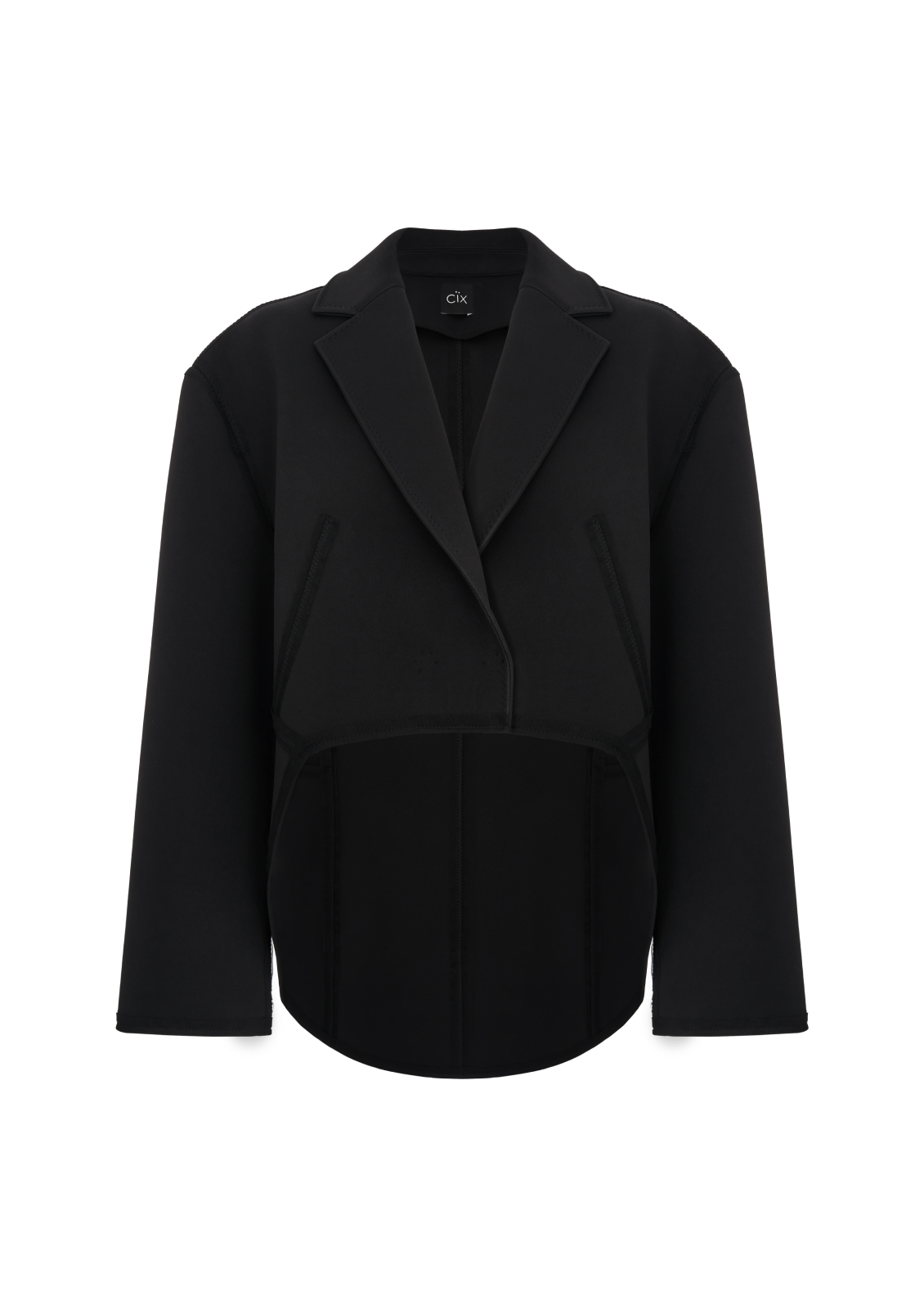 Tailcoat jacket in black