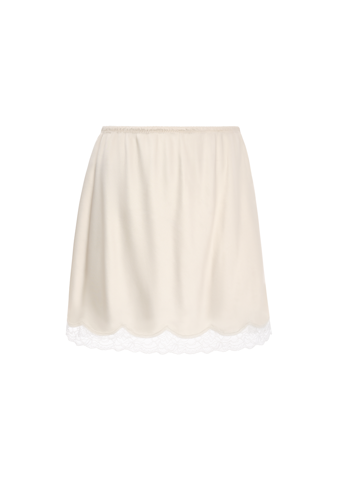 Lace mini skirt in milk