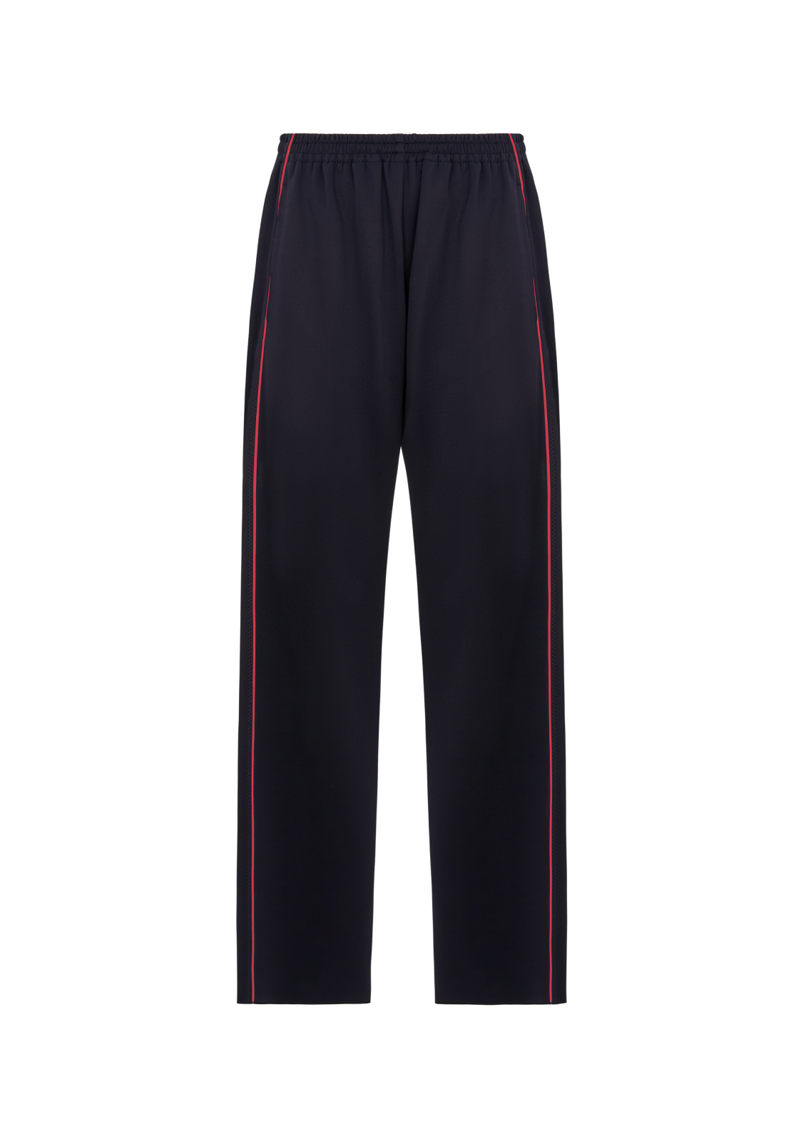 Striped track pants in dark blue