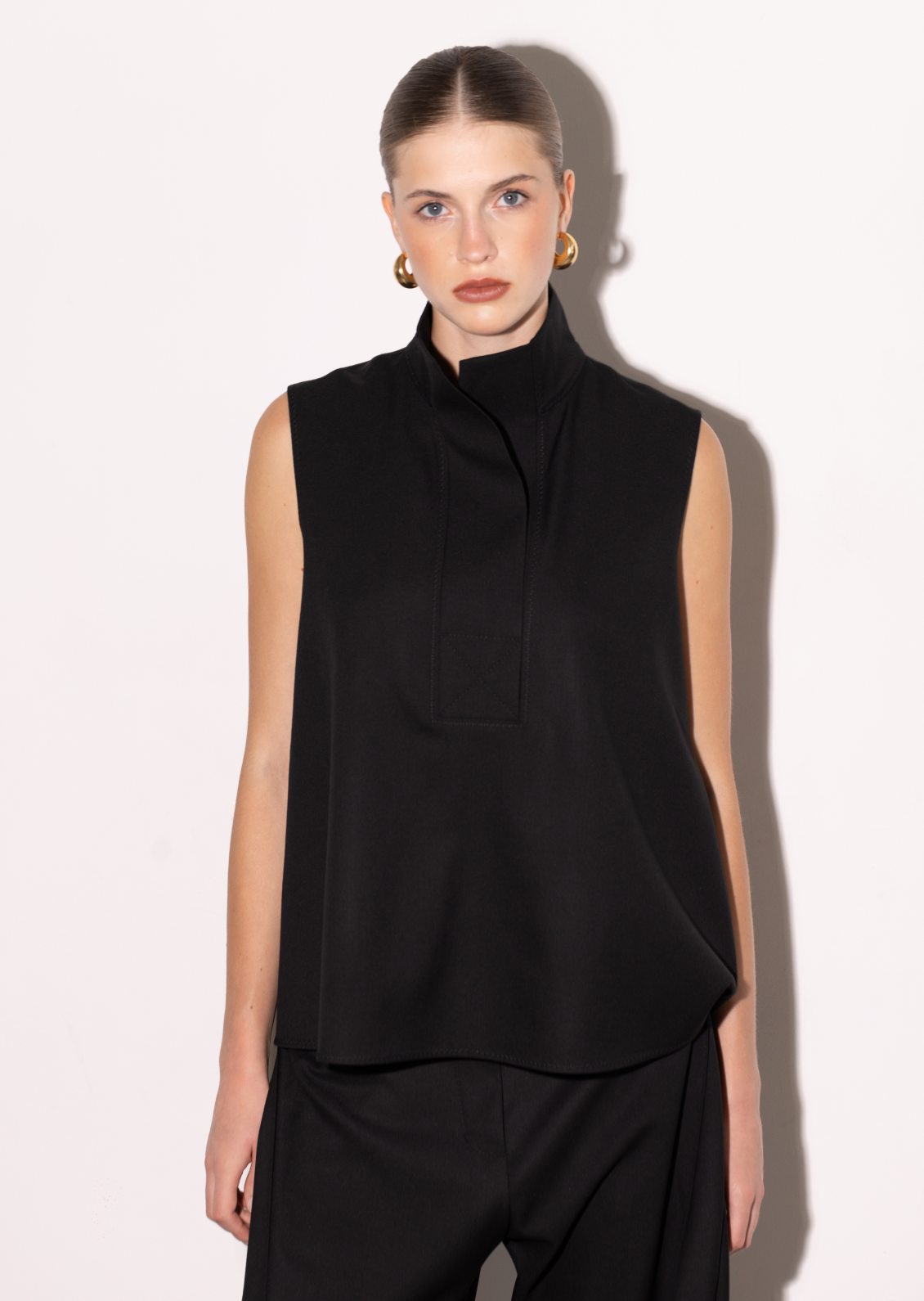 Anorak blouse in black